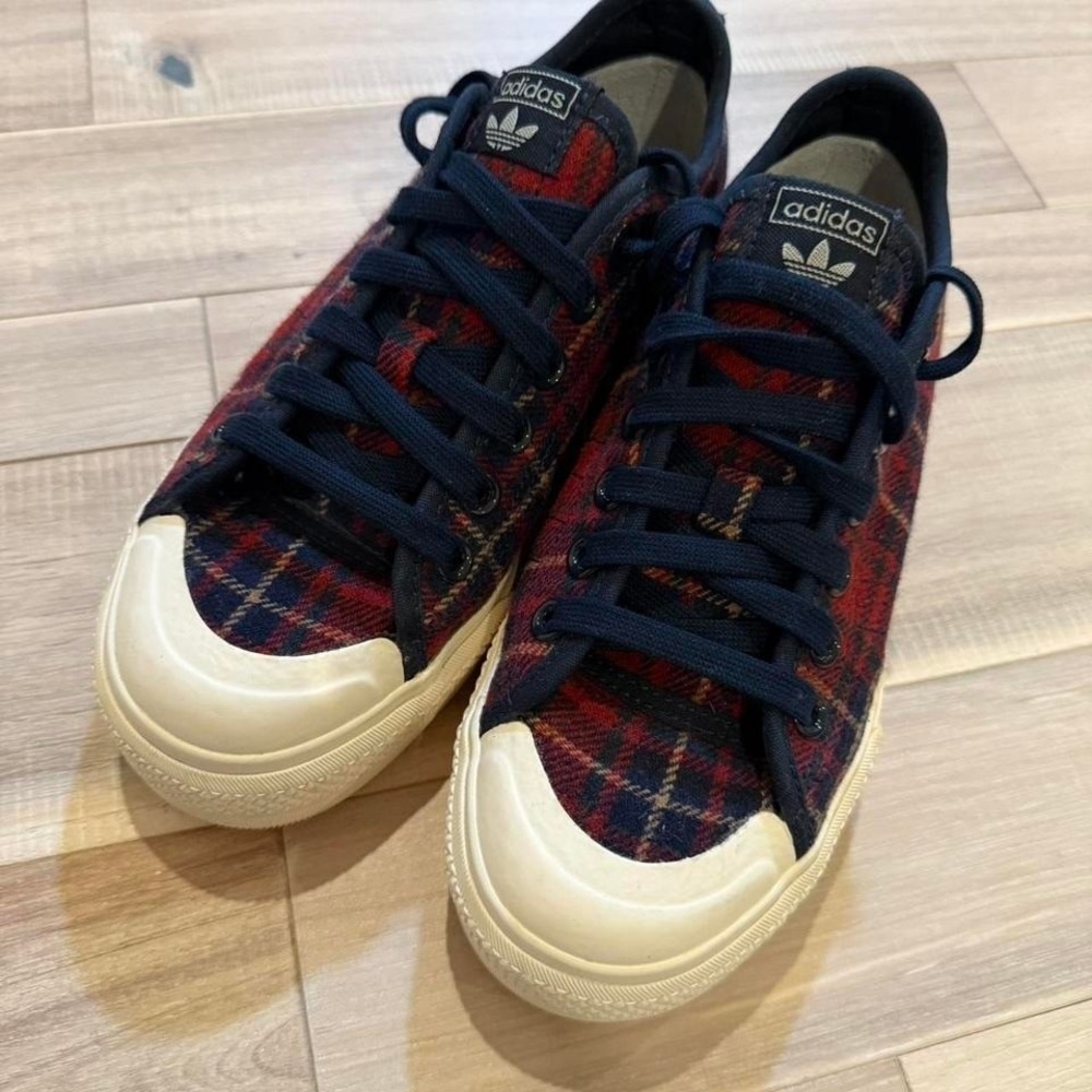Adidas Nizza RF Platform Plaid Sneakers Womens Size 6 Shoes